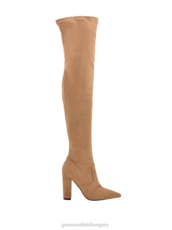 GUESS Medium Brown 8ZX4F3525 Abetter Faux-Suede Over-the-Knee Boots