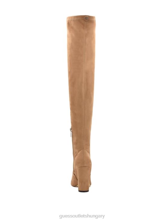 GUESS Medium Brown 8ZX4F3525 Abetter Faux-Suede Over-the-Knee Boots