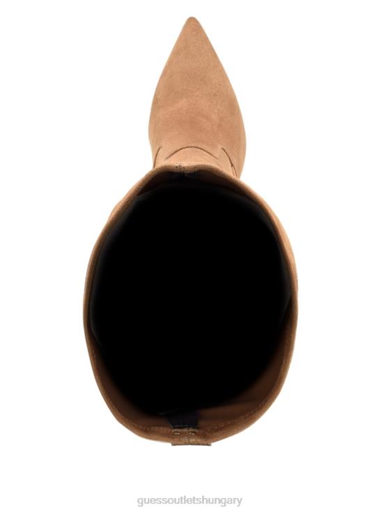 GUESS Medium Brown 8ZX4F3525 Abetter Faux-Suede Over-the-Knee Boots