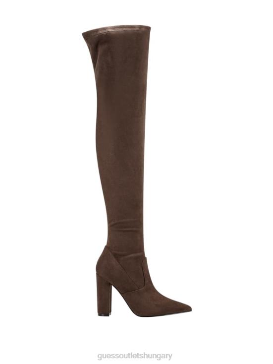 GUESS Medium Brown 8ZX4F3526 Abetter Faux-Suede Over-the-Knee Boots