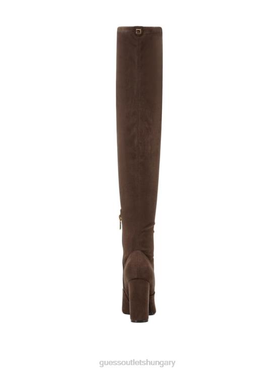 GUESS Medium Brown 8ZX4F3526 Abetter Faux-Suede Over-the-Knee Boots