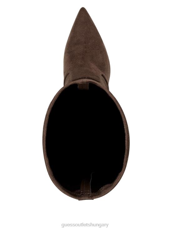 GUESS Medium Brown 8ZX4F3526 Abetter Faux-Suede Over-the-Knee Boots