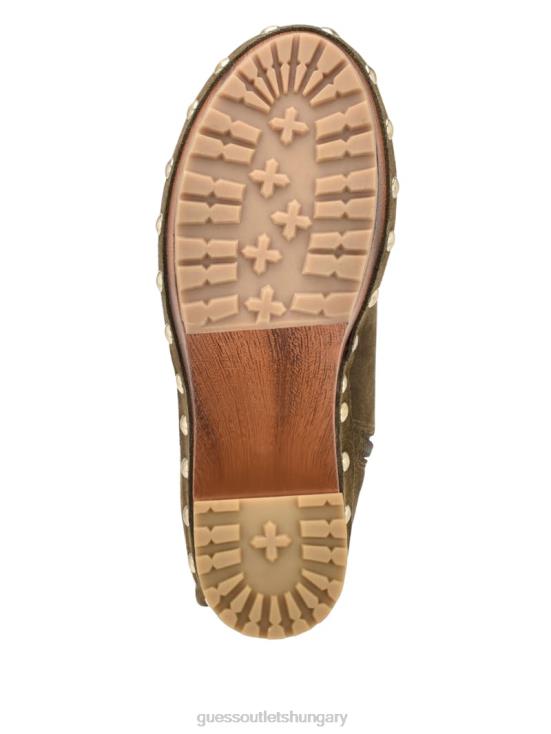 GUESS Medium Green 310 8ZX4F3529 Damina Faux-Fur Lined Booties