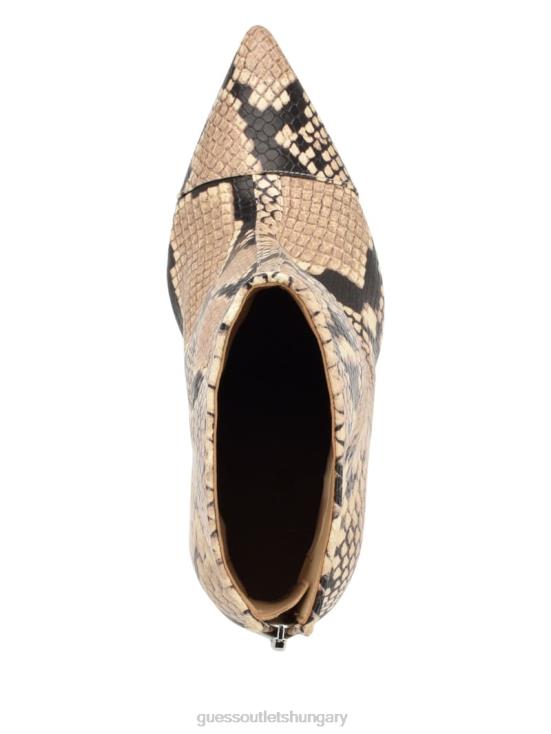 GUESS Medium Natural 101 8ZX4F3531 Simone Zip-Up Heel Booties