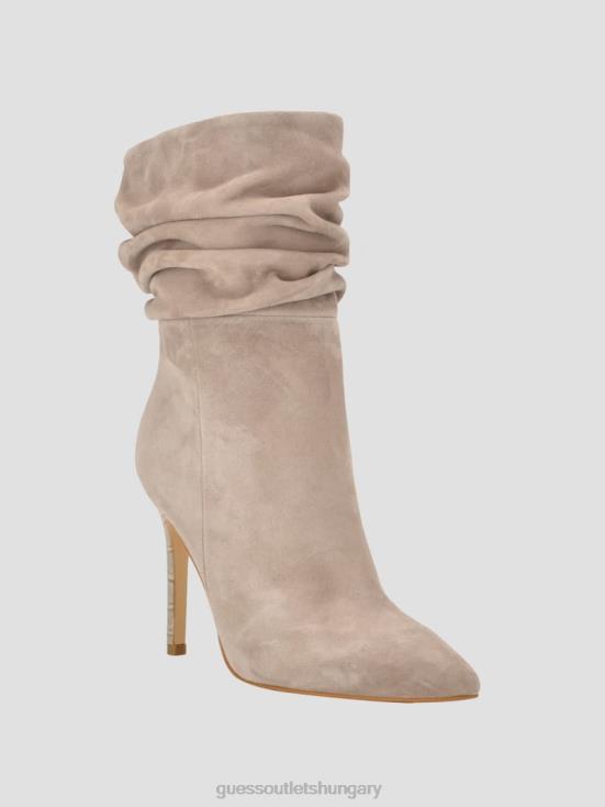 GUESS Taupe 8ZX4F3513 Backy Suede Slouch Bootie