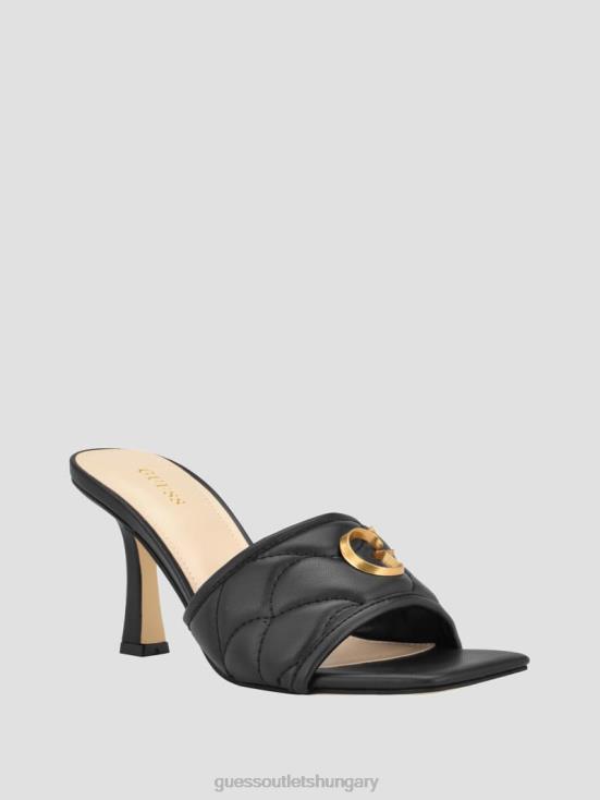 GUESS Black 8ZX4F3426 Yana G Logo Heeled Mules