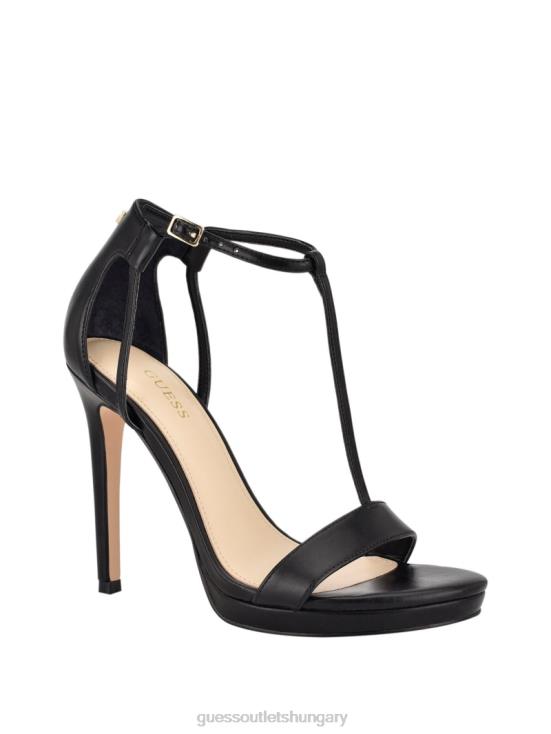GUESS Black Patent 8ZX4F3491 Tecru T-Strap Stilettos