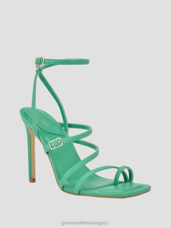 GUESS Light Green 8ZX4F3433 Bolten Strappy Stiletto Heels