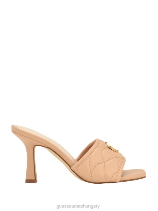 GUESS Light Natural 110 8ZX4F3393 Yana G Logo Heeled Mules