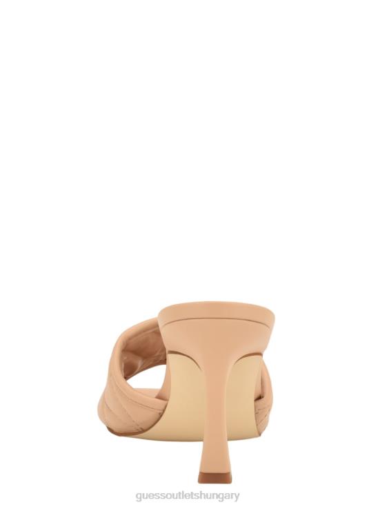 GUESS Light Natural 110 8ZX4F3393 Yana G Logo Heeled Mules