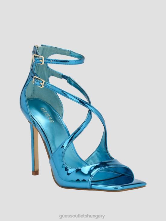 GUESS Medium Green 8ZX4F3391 Sella Strappy Stiletto Heels