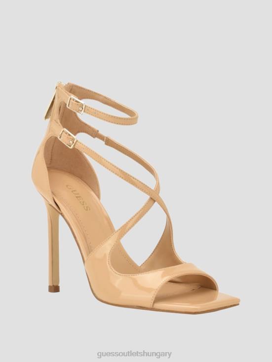 GUESS Medium Natural 101 8ZX4F3389 Sella Strappy Stiletto Heels