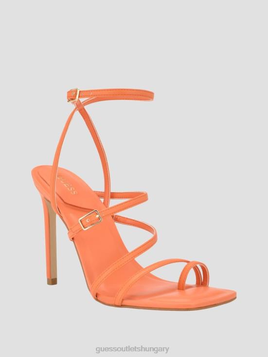 GUESS Orange 8ZX4F3423 Bolten Strappy Stiletto Heels