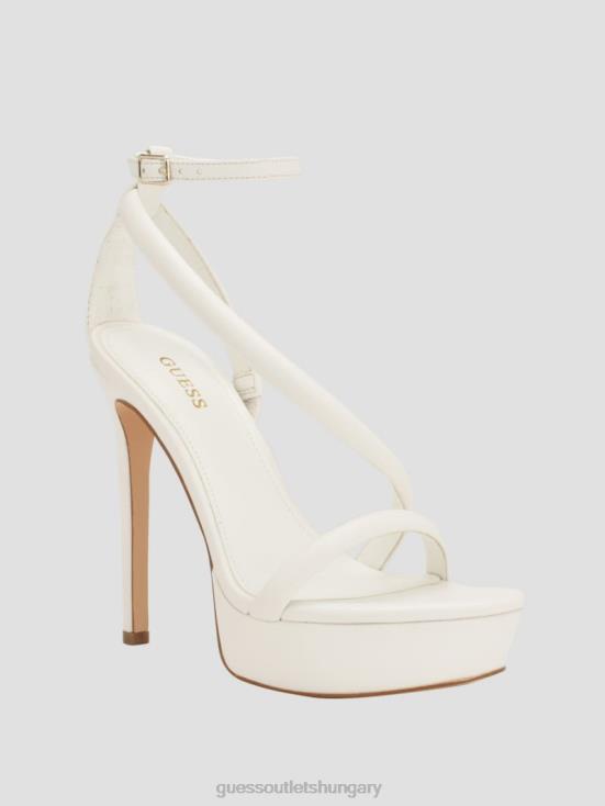 GUESS White 8ZX4F3408 Casilda Strappy Stiletto Heels