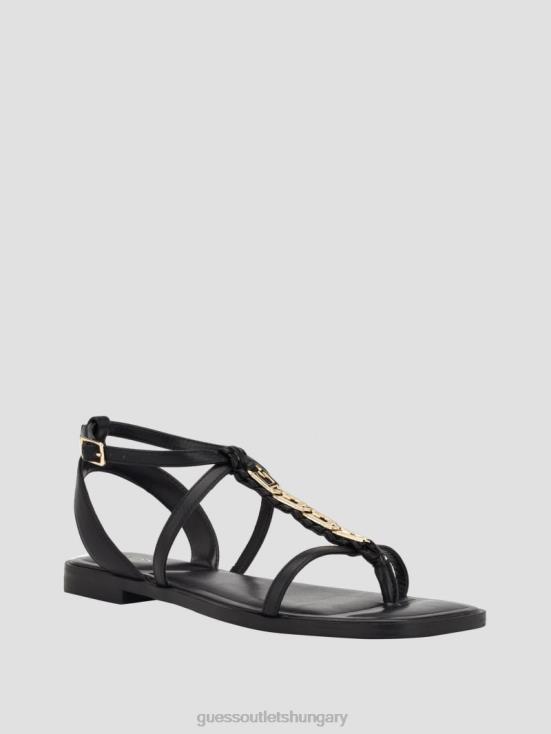 GUESS Black 8ZX4F3478 Raima G-Link Chain Sandals