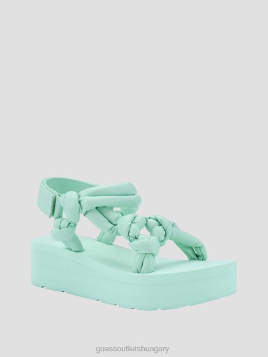 GUESS Denim Tie Dye 8ZX4F3482 Albina Knotted Platform Sandals