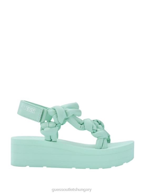 GUESS Denim Tie Dye 8ZX4F3482 Albina Knotted Platform Sandals