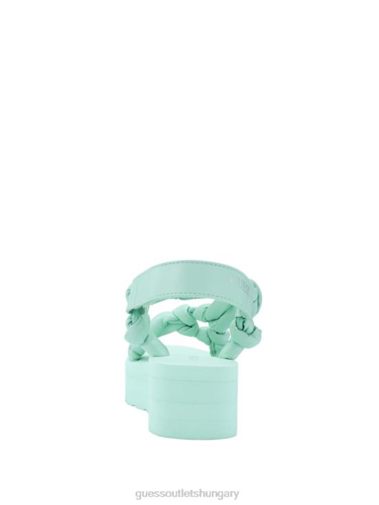 GUESS Denim Tie Dye 8ZX4F3482 Albina Knotted Platform Sandals