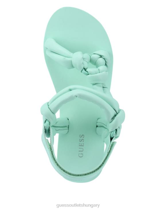 GUESS Denim Tie Dye 8ZX4F3482 Albina Knotted Platform Sandals