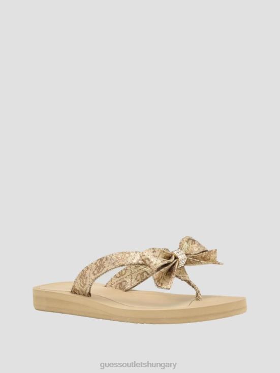 GUESS Gold 8ZX4F3457 Tuta Bowtie Sandals
