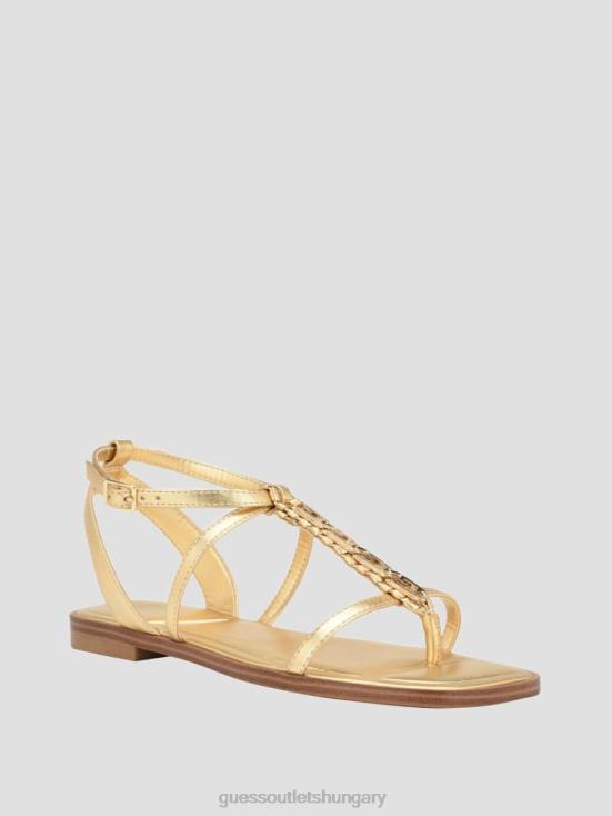 GUESS Gold 8ZX4F3458 Raima G-Link Chain Sandals