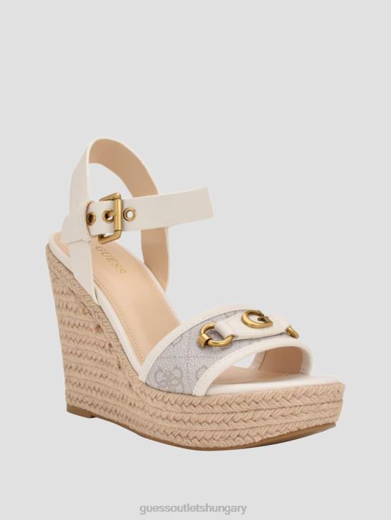 GUESS Ivory 150 8ZX4F3454 Hisley Wedge Sandals
