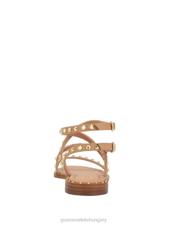 GUESS Light Natural 110 8ZX4F3453 Yamara Studded Strappy Gladiator Sandals