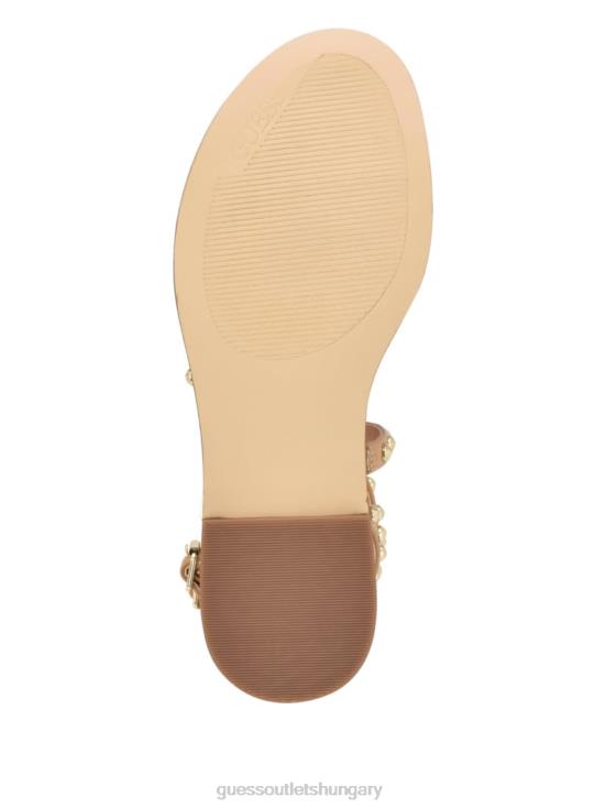 GUESS Light Natural 110 8ZX4F3453 Yamara Studded Strappy Gladiator Sandals