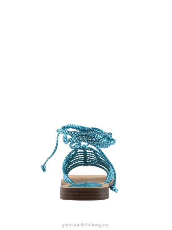 GUESS Medium Green 310 8ZX4F3498 Rayana Strappy Lace-Up Sandals