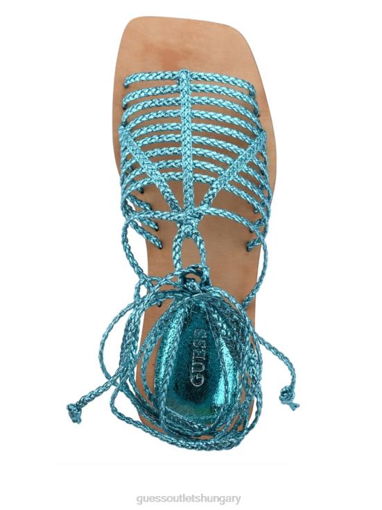 GUESS Medium Green 310 8ZX4F3498 Rayana Strappy Lace-Up Sandals