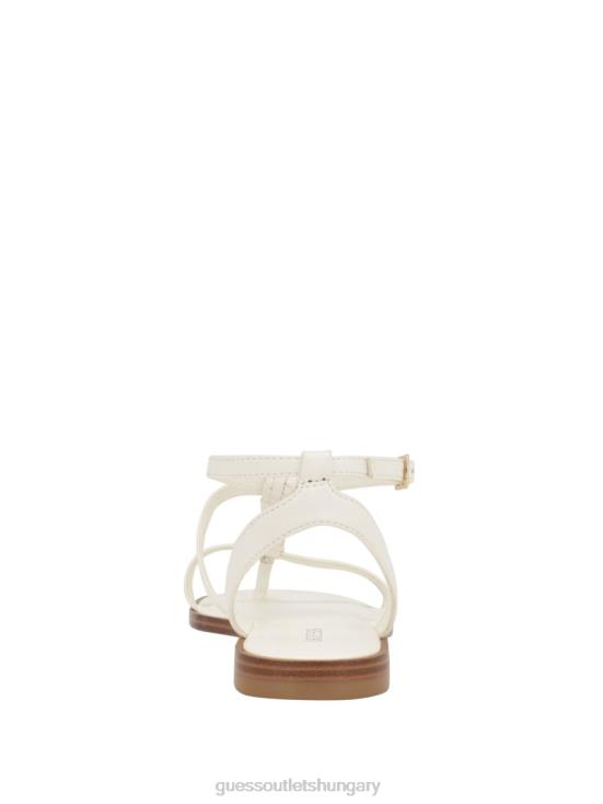 GUESS Wht Floral 8ZX4F3461 Raima G-Link Chain Sandals