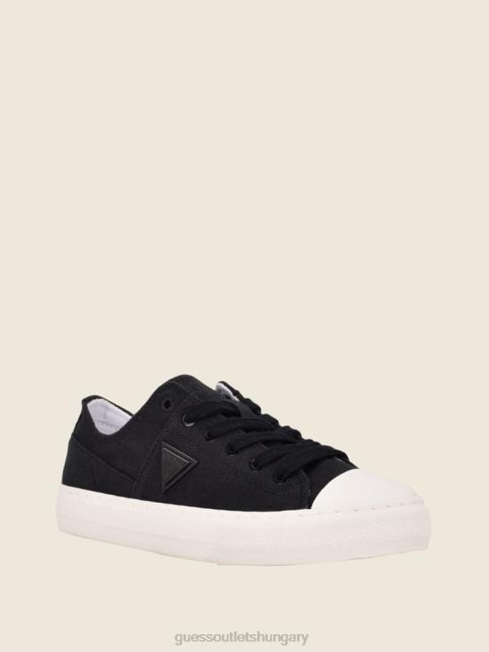 GUESS Black1 8ZX4F3359 Pranze Low-Top Canvas Sneakers