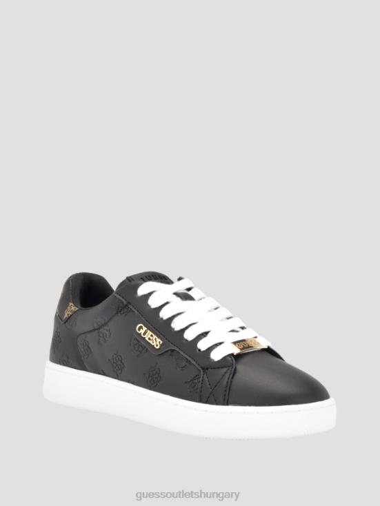 GUESS Black 8ZX4F3354 Renzy Debossed Logo Low-Top Sneakers