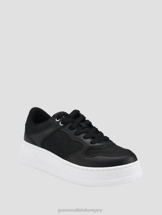 GUESS Black 8ZX4F3357 Cleva Logo Low-Top Sneakers