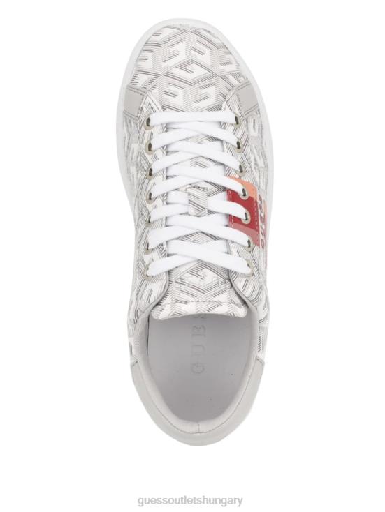 GUESS Light Grey 8ZX4F3332 Reyhana G-Cube Low-Top Sneakers