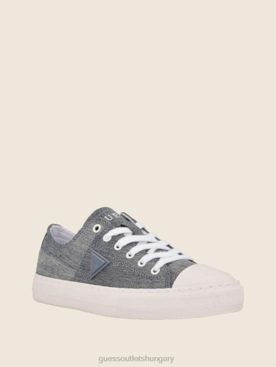 GUESS Mid Blue 8ZX4F3364 Pranze Low-Top Canvas Sneakers