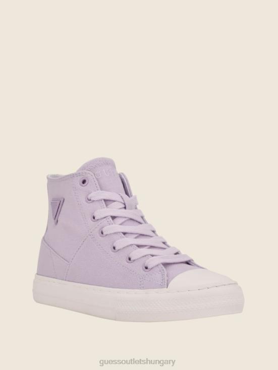 GUESS Open Purple 8ZX4F3362 Prinze High-Top Canvas Sneakers