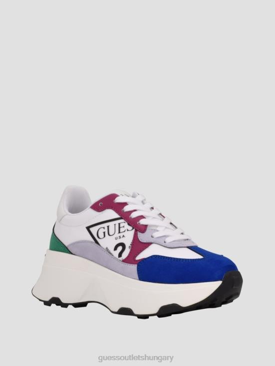 GUESS White Graffiti 8ZX4F3351 Calebb Logo Print Sneakers