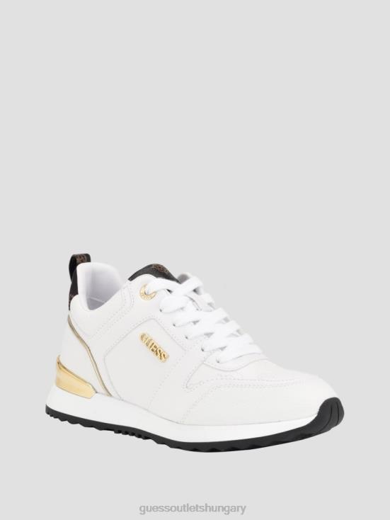 GUESS Wht Floral 8ZX4F3334 Kadlin Logo Sneakers