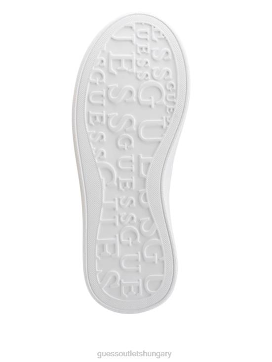 GUESS Wht Floral 8ZX4F3349 Cleva Logo Low-Top Sneakers