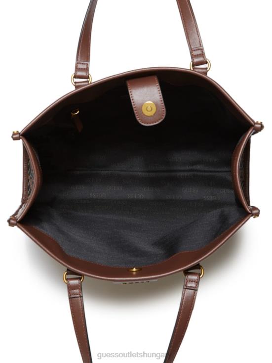 GUESS Black Floral Print 8ZX4F3183 Ederlo Tote Bag