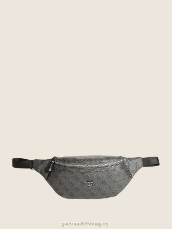 GUESS Black Floral Print 8ZX4F3235 Vezzola Smart Belt Bag