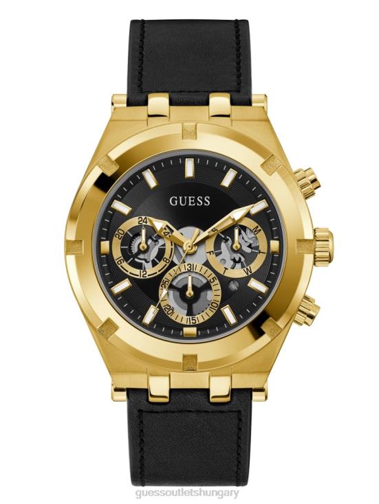 GUESS Gold 8ZX4F3914 Leather Multifunction Watch