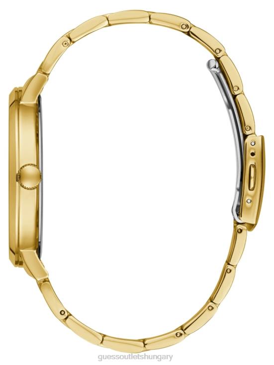 GUESS Gold-Tone and Black 8ZX4F3550 Diamond Analog Watch