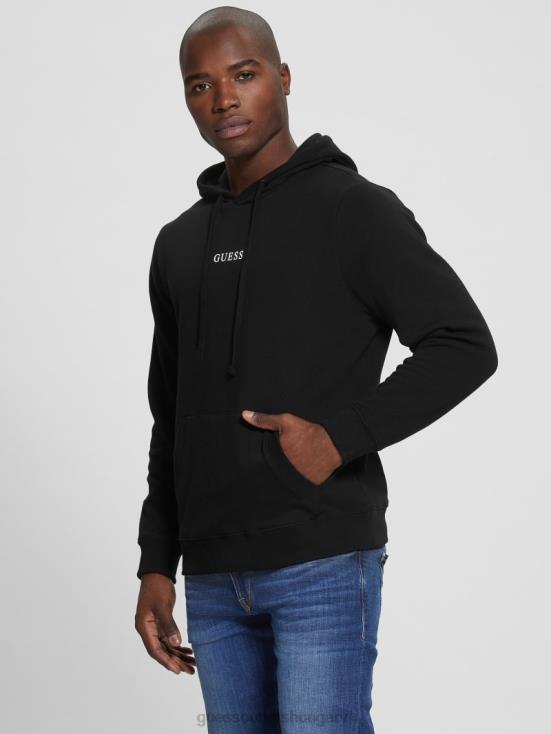 GUESS Black 8ZX4F4156 Eco Roy Logo Hoodie