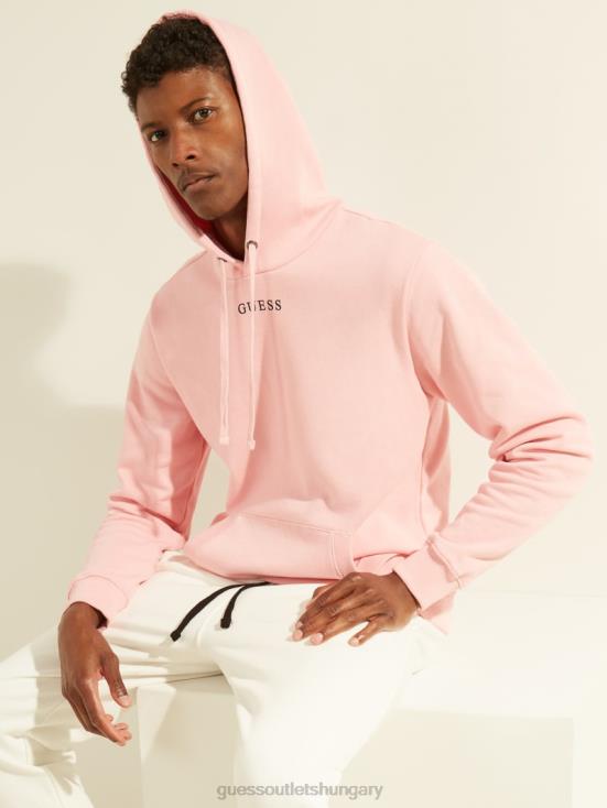 GUESS Blossom Light Pink 8ZX4F4076 Eco Roy Logo Hoodie