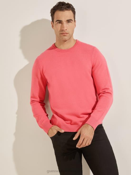 GUESS Drift Pink 8ZX4F4174 Eco Liam Crew Sweater