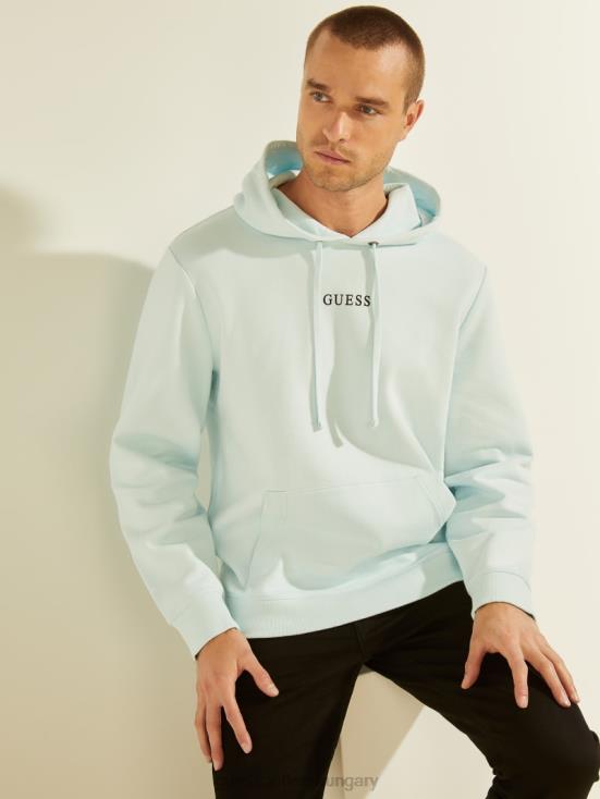 GUESS Marseille Blue 8ZX4F4025 Eco Roy Logo Hoodie
