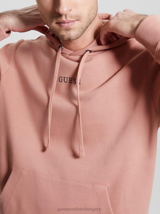 GUESS Satin Rose 8ZX4F4039 Eco Roy Embroidered Logo Hoodie
