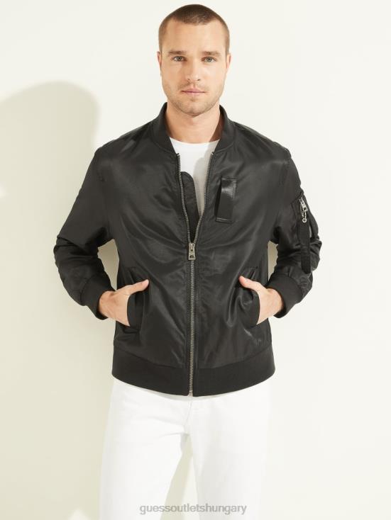GUESS Black 8ZX4F4118 Nylon Flight Jacket